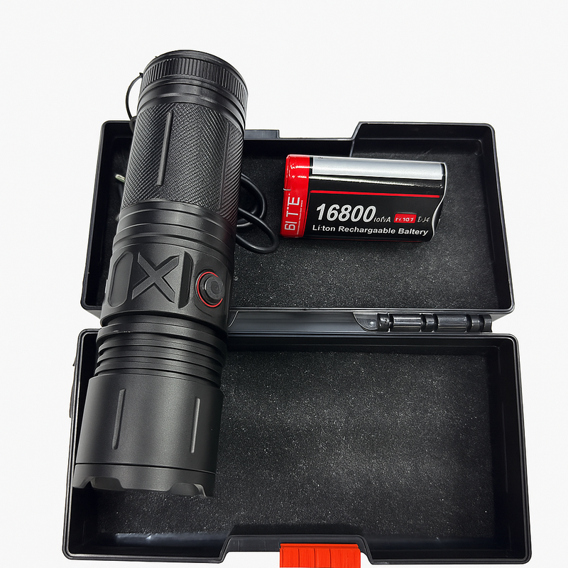 High-Power Rechargeable LED Flashlight Kit